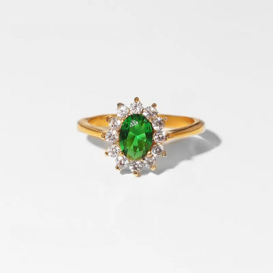 The Emerald Sunflower Ring