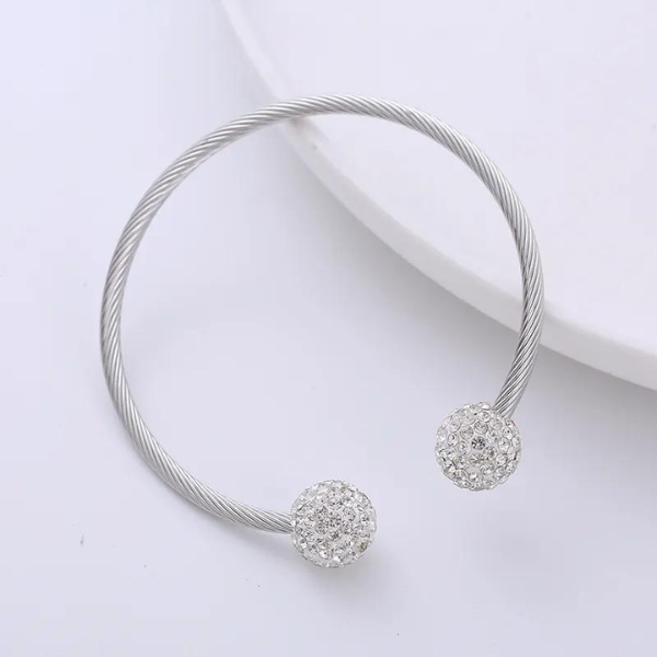 The Sophia Silver Bangles