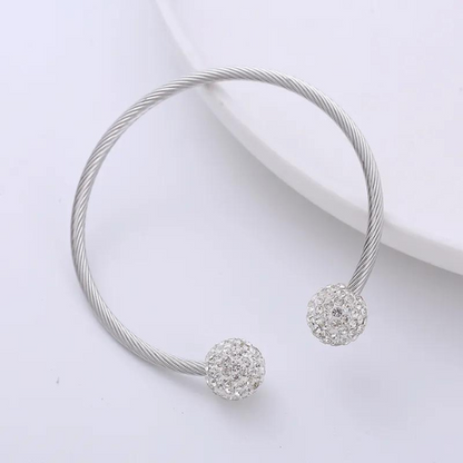 The Sophia Silver Bangles