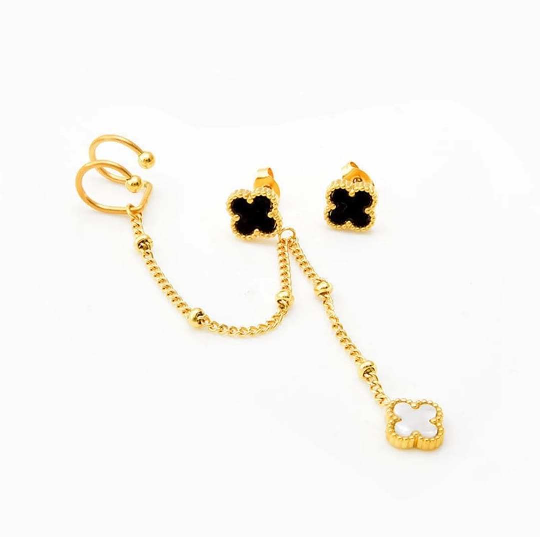 Four Leaf Clover Ear Clips