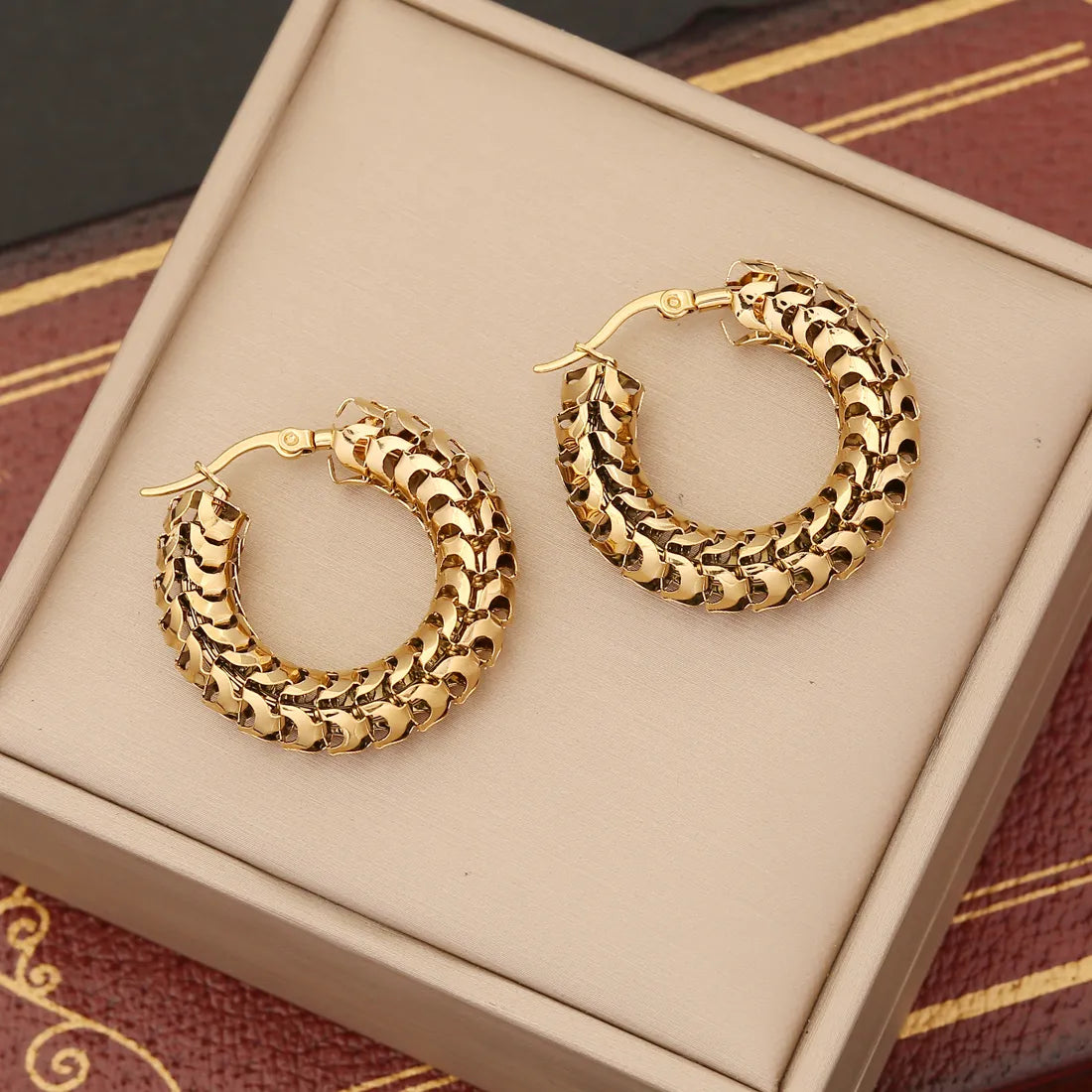 Gold Scale Earrings