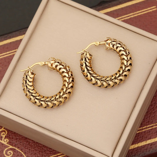 Gold Scale Earrings